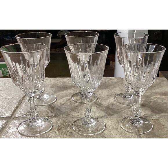 (6) Lead? Crystal Wine Glasses ~ 7” - Picture 2 of 7